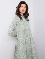 Dámske šaty 232 SK 8009.16 Pistáciová vzor - RUE PARIS Dámske šaty 232 SK 8009.16 Pistáciová vzor - RUE PARIS