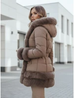 CITYGLANCE dámska zimná bunda s kožušinou hnedá FashionStreet TY5048