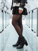 Dámske čierne čižmy na podpätku FashionStreet ZY1314