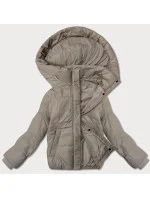 Dámska krátka bunda s kapucňou J Style Beige (16M9237-62) Dámska krátka bunda s kapucňou J Style Beige (16M9237-62)
