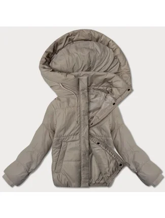 Dámska krátka bunda s kapucňou J Style Beige (16M9237-62) Dámska krátka bunda s kapucňou J Style Beige (16M9237-62)