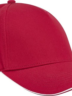 Beechfield B 825C 5-panelová čiapka typu „sandwich“ EarthAware® 53.825C classic red/white