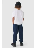 Chłopięce Spodnie Joggery Casual Gładkie 4F 4FJWMM00TTROM0812-31S Granatowe