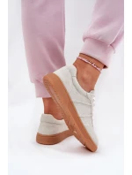 Zamszowe Niskie Sneakersy Damskie Szare Paliana