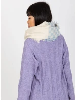 Tunelový šál AT KM 9501.10 biela a modrá