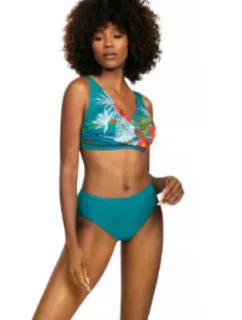 Dámske dvojdielne plavky Bali 8 S690BL8-2 zelená s kvetmi - Self