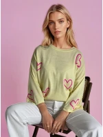 SWEET HEART dámsky sveter lemon FashionStreet MY1926