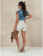 Dámske šortky BEACH VIBE beige FashionStreet SY0400