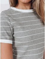 Dámske mini pruhované šaty FITLINES šedé FashionStreet EY2580