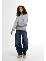 Build your Brand BY 444 Dámska mikina s kapucňou v oversize štýle „Loose Fit“ 56.0444 čierna