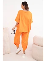Bavlnená blúzka + nohavice oranžová Bavlnená blúzka + nohavice oranžová