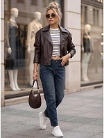 Dámske džínsy Mom Fit s vysokým pásom, tmavomodré, FashionStreet UY3103