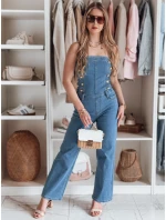 Dámsky džínsový overal s korzetom GORSETTA modrý FashionStreet EY2588