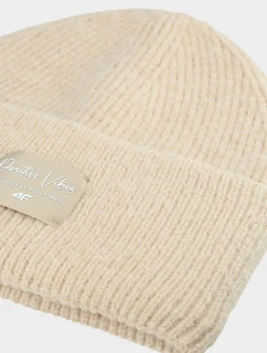 Dziewczęca Czapka Zimowa 4F 4FJWAW24ACAPF415-83S Beżowa