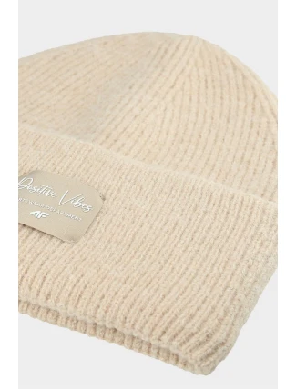 Dievčenská zimná čiapka 4F 4FJWAW24ACAPF415-83S Beige