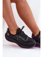 Sneakersy Buty Sportowe Damskie Na Platformie Big Star RR274523 HI-POLY SYSTEM Czarne