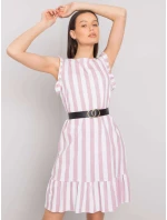 Šaty DHJ SK 11595.24P tmavoružové