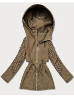 Dámska khaki bunda s monogramom Goodlookin (KK60412-2#) Dámska khaki bunda s monogramom Goodlookin (KK60412-2#)