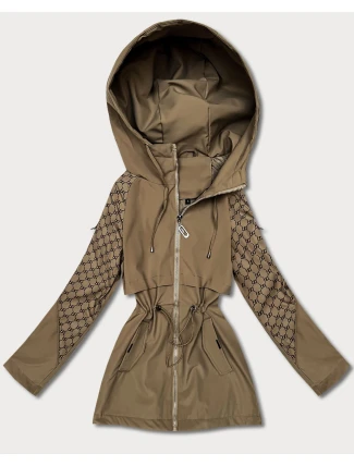 Dámska khaki bunda s monogramom Goodlookin (KK60412-2#) Dámska khaki bunda s monogramom Goodlookin (KK60412-2#)