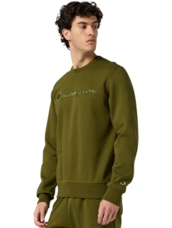 Pánska mikina Champion Crewneck Sweatshirt olive 220272 GS585 pánska