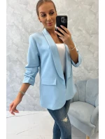 Bunda s klopami elegantná modrá Bunda s klopami elegantná modrá