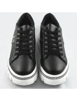 Čierne dámske tenisky sneakers "traktory" (88-25) Čierne dámske tenisky sneakers "traktory" (88-25)