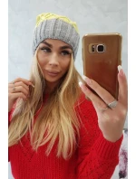 Milano fleecová čiapka K203 žltá+sivá Milano fleecová čiapka K203 žltá+sivá