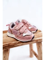 Dziecięce Buty Sportowe Rzepy Memory Foam System Big Star KK374180 Różowe