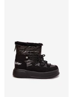 Dámske zimné topánky na platforme Lee Cooper LCJ 25 03 3814 Black