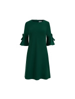 Trapézové šaty s rozšírenými rukávmi Numoco NEVA - zelené