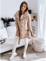 Dámsky prešívaný kabát LONDON PREMIUM camel FashionStreet TY3346 Dámsky prešívaný kabát LONDON PREMIUM camel FashionStreet TY3346