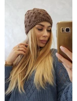 Fleecová čiapka Teresa K285 mocca