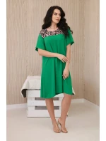 Šaty so zvieracím motívom jasne zelené