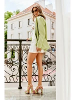 Wzorzyste Sandały Na Słupku I Platformie Różowo-Zielone Slaria