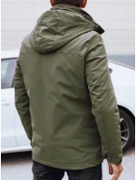 Pánska zimná bunda s kapucňou zelená FashionStreet TX4910