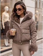 Dámska krátka zimná bunda s kožušinou Fango FashionStreet TY5997