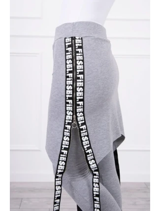 Nohavice/oblek s nápisom selfie sivý