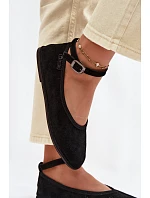Baleríny z prírodného semišu Big Star TT274212 Black Baleríny z prírodného semišu Big Star TT274212 Black