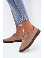 Dámske semišové kožené tenisky Vinceza 79635 beige Dámske semišové kožené tenisky Vinceza 79635 beige
