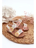 Detské sandále zdobené kvetmi Multicolor Tinette Detské sandále zdobené kvetmi Multicolor Tinette
