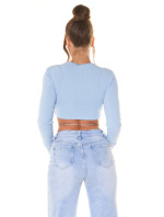 Sexy Koucla cropped longsleeve Shirt with Cut Outs