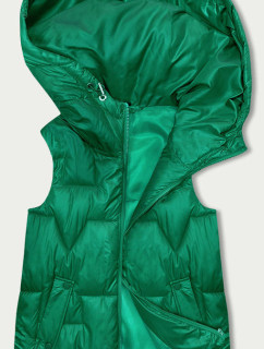 Zelená dámska vesta s kapucňou (B8171-82)