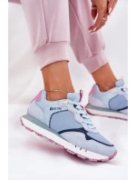 Zamszowe Lekkie Buty Sportowe Damskie Big Star RR274236 HI-POLY SYSTEM Niebieskie
