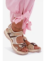 Kožené dámské sandály ve sportovním stylu Camel Averine