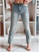 Dámske džínsové zvonové nohavice s opaskom FAREVIS modré FashionStreet UY2483