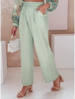 Dámske nohavice so širokými nohavicami MILLIVIO green FashionStreet UY2662 Dámske nohavice so širokými nohavicami MILLIVIO green FashionStreet UY2662