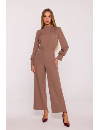 M879 Kombinéza so stojacím golierom - mocca