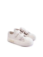Dětské kožené tenisky na suchý zip BIG STAR KK374091 Bílá Dětské kožené tenisky na suchý zip BIG STAR KK374091 Bílá