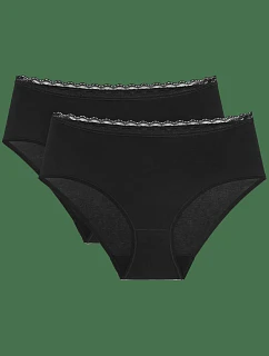 Feel Of Cotton Midi 2P – čierna – TRIUMPH čierna – TRIUMPH