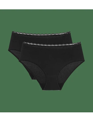 Feel Of Cotton Midi 2P – čierna – TRIUMPH čierna – TRIUMPH Feel Of Cotton Midi 2P – čierna – TRIUMPH čierna – TRIUMPH